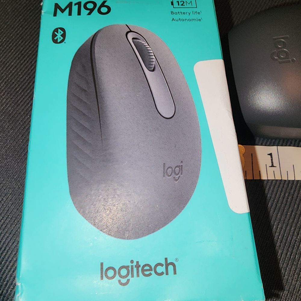 Logitech M196 Wireless Mouse Gray USB Optical Computer Mouse Portable